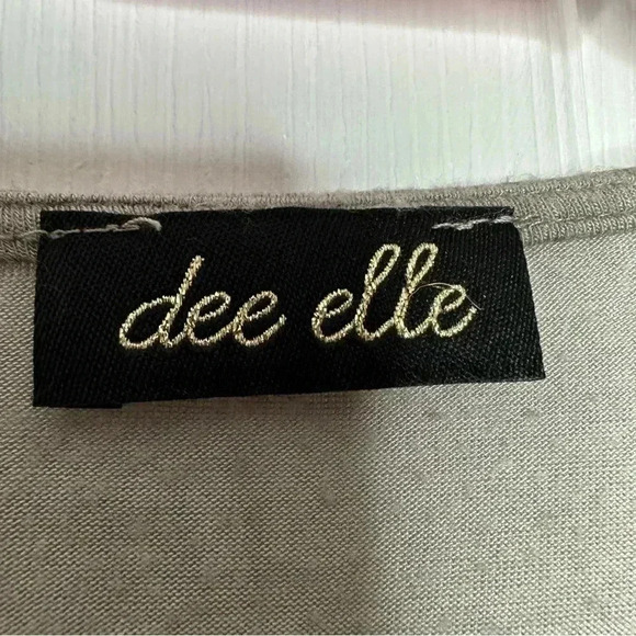 Dee  Elle Peplum Boho Top Ruffles Brownish Grey Size Small - Picture 8 of 16